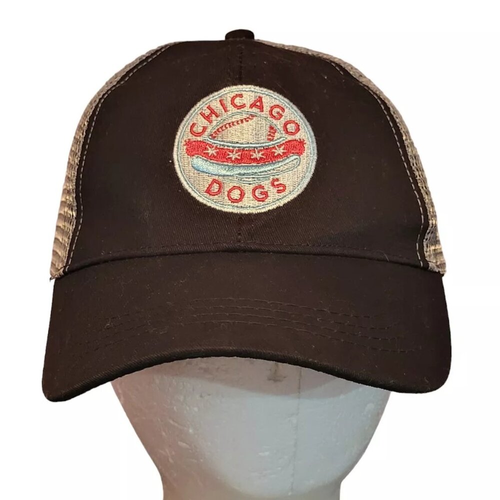 Chicago Dogs Hat Adjustable Strap Fans First Mesh Baseball Cap One Size
